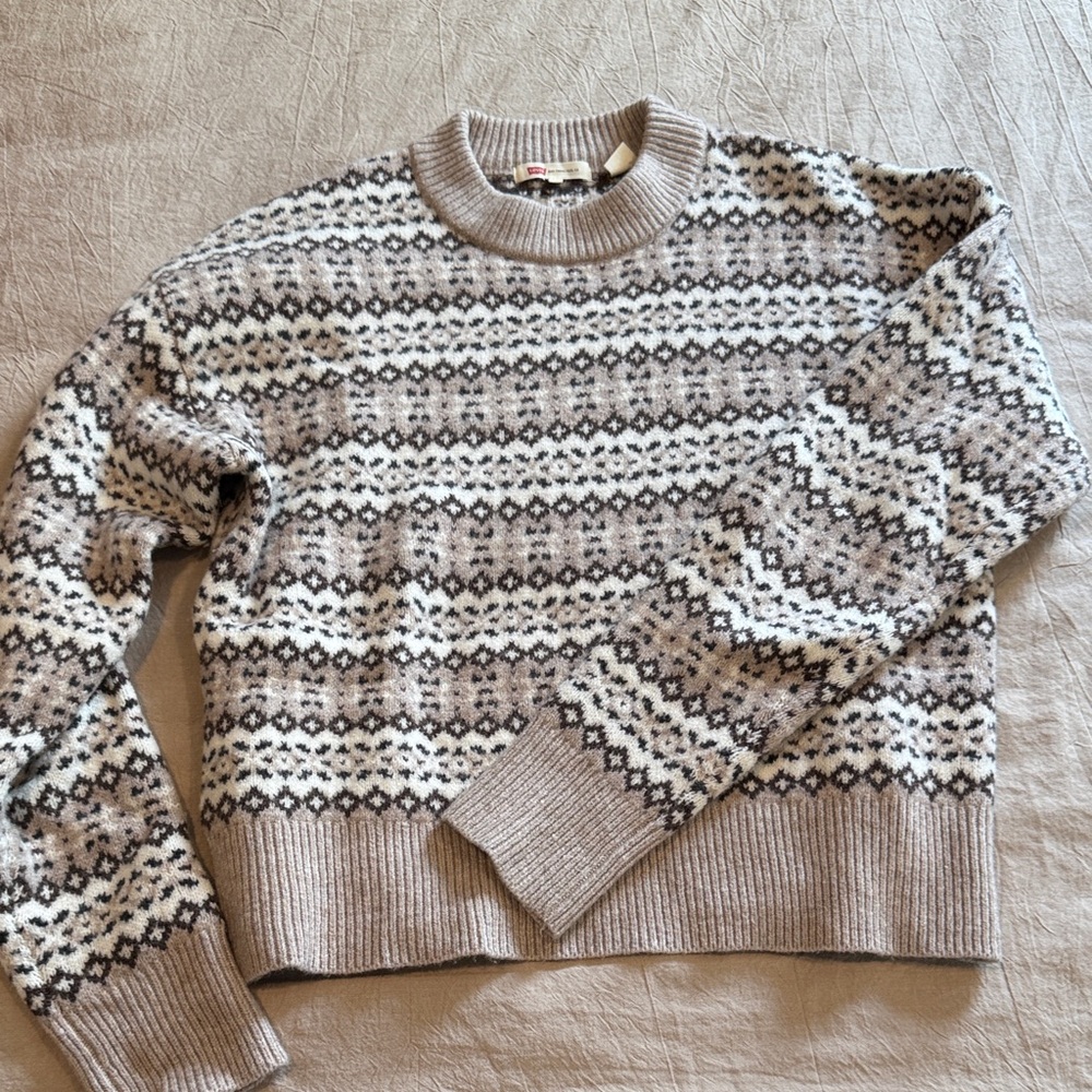 Levi's Beige and brown Patterned Sweater